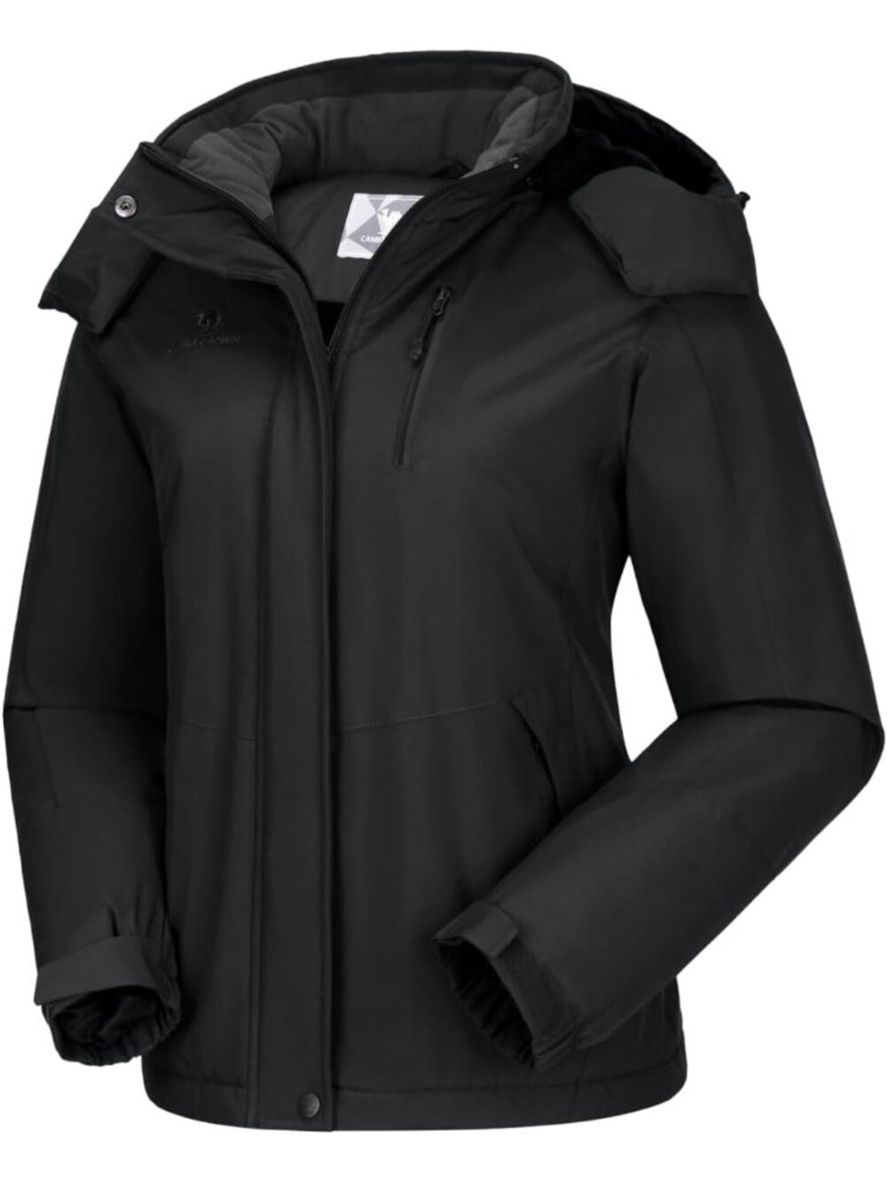 Warm Waterproof Ski Jacket for Women - Hooded Insulated Winter Coat, Windproof